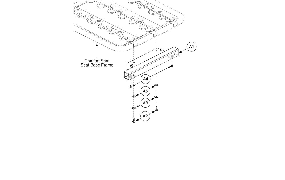 Comfort Seat - Bolt-on Elr Weldment parts diagram