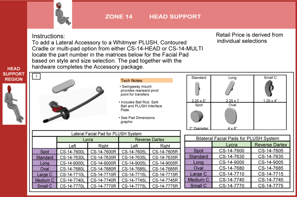 Cs-14-lacc Lateral Head Support Accessories (1 Of 4) parts diagram
