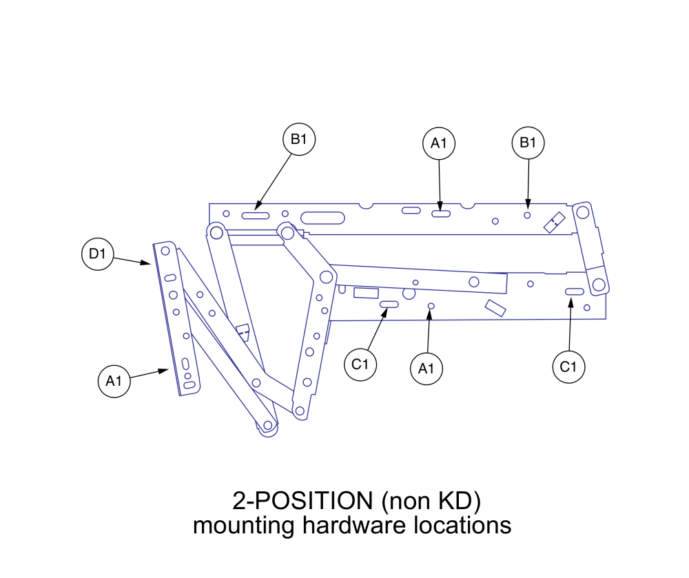 Mounting Hardware, 2 Position Scissor parts diagram