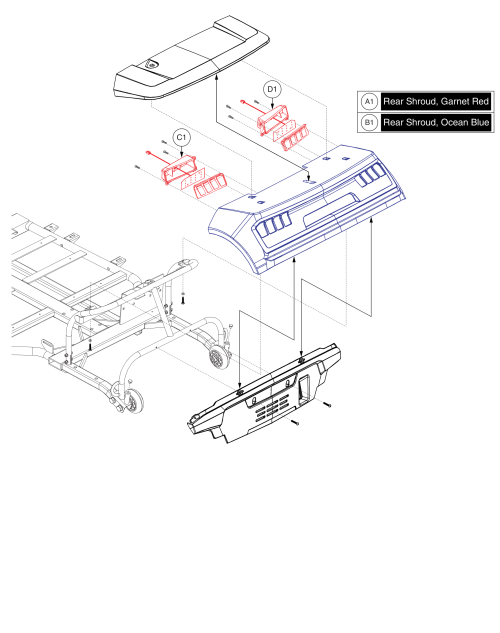 Rear Shroud Assembly parts diagram