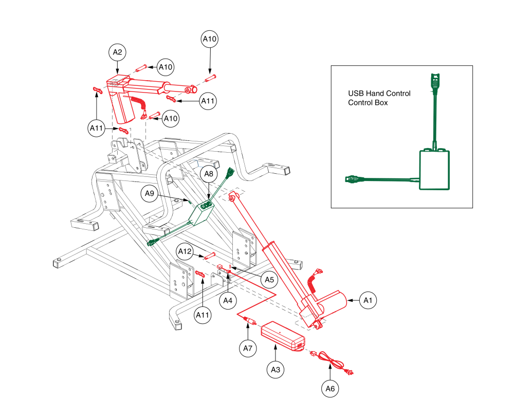 Lc558, Infinite Position Dual Motor Lift Chair parts diagram