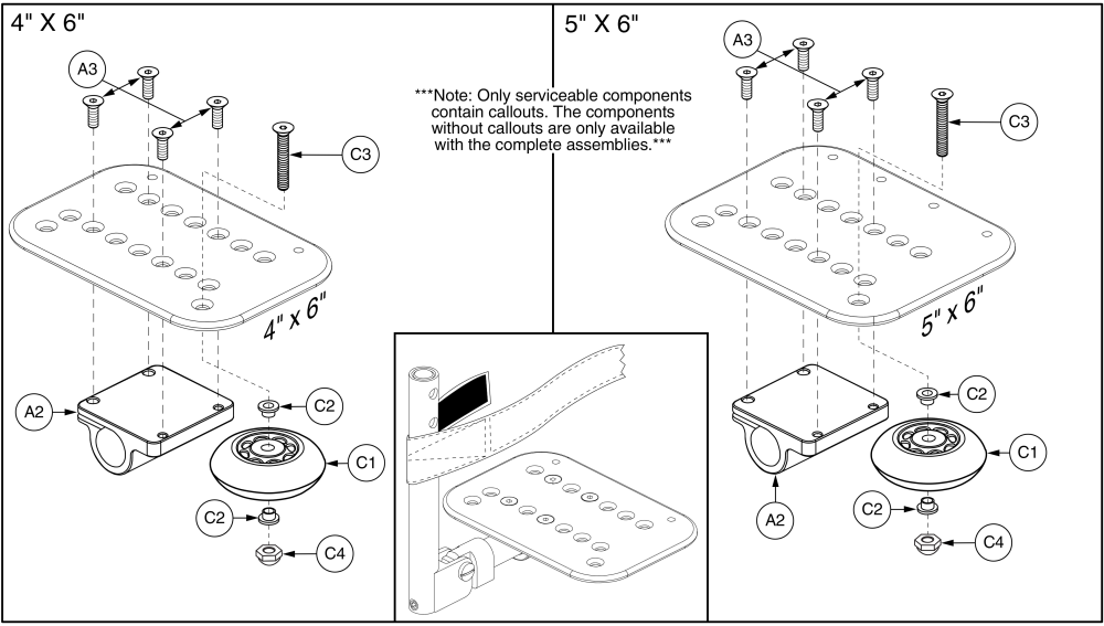 Pediatric Angle Adjustable Foot Plates, 4