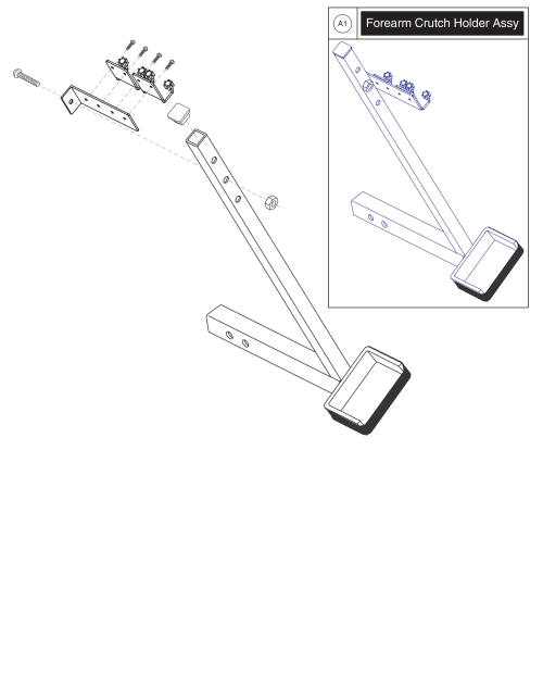 Forearm Crutch Holder parts diagram