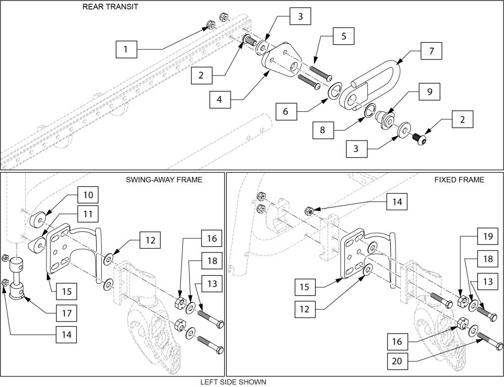 Wc19 Transit Kit-x'cape parts diagram