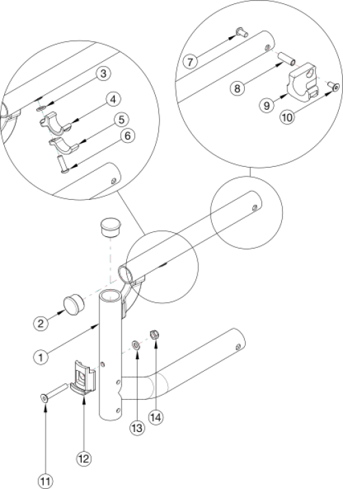 Catalyst Super Low Swing Away Front Frame parts diagram