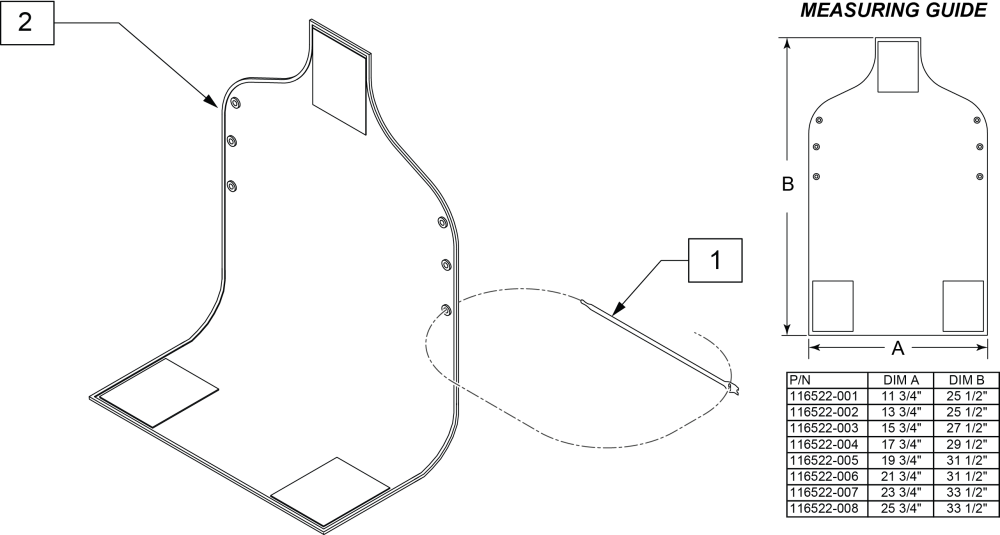 Vanity Flap parts diagram