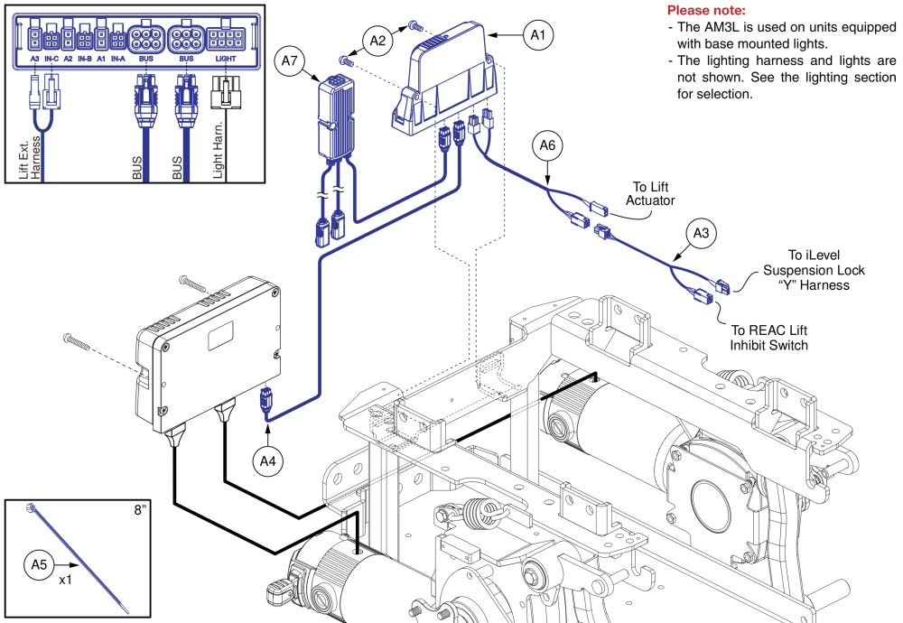 Ql3 Am3l For Q-captains W/reac Lift & Base Lights, Q6 Edge 2.0/3 parts diagram