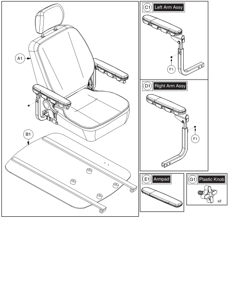 Seat Assy, Raptor parts diagram