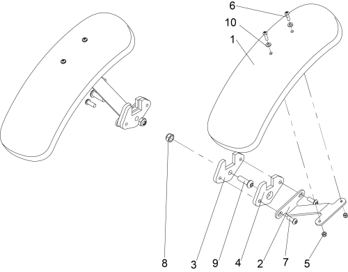 V4 Rwd Mudguard Kit parts diagram