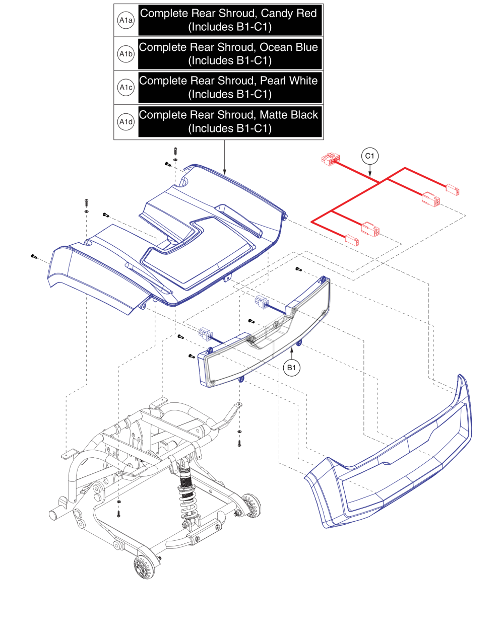 Rear Shroud parts diagram