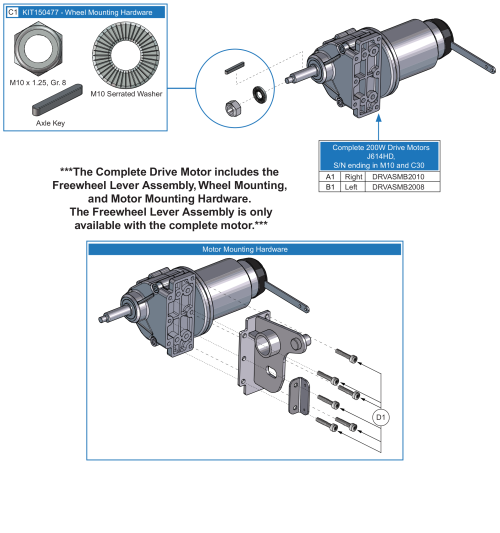 Motor Assembly, Dynamic, Jazzy 614 Hd parts diagram