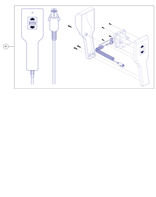 Lc300, Hand Control, No Logo, Dual Lead W/led parts diagram