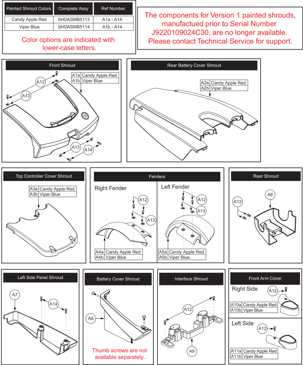 Shroud Assy - Version 2, Painted (retrofits All Prior Generations Of Painted Shrouds) Select 6 Series parts diagram