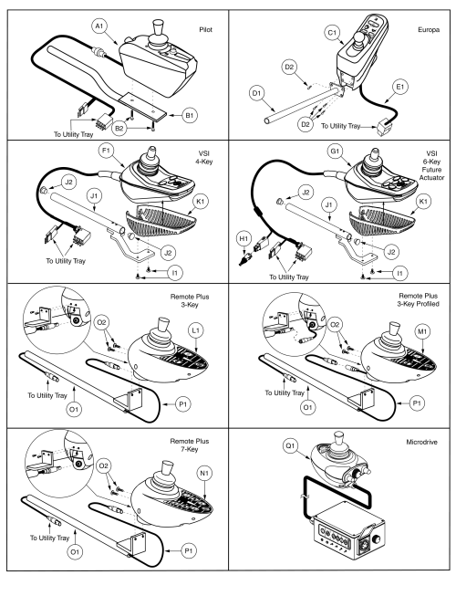 Joystick Assembly, Jazzy 1170 Series parts diagram