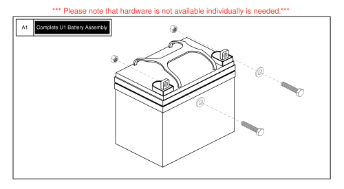 Agm, U1, Battery parts diagram