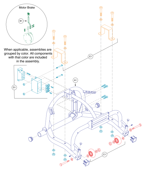 Rear Frame Assy parts diagram