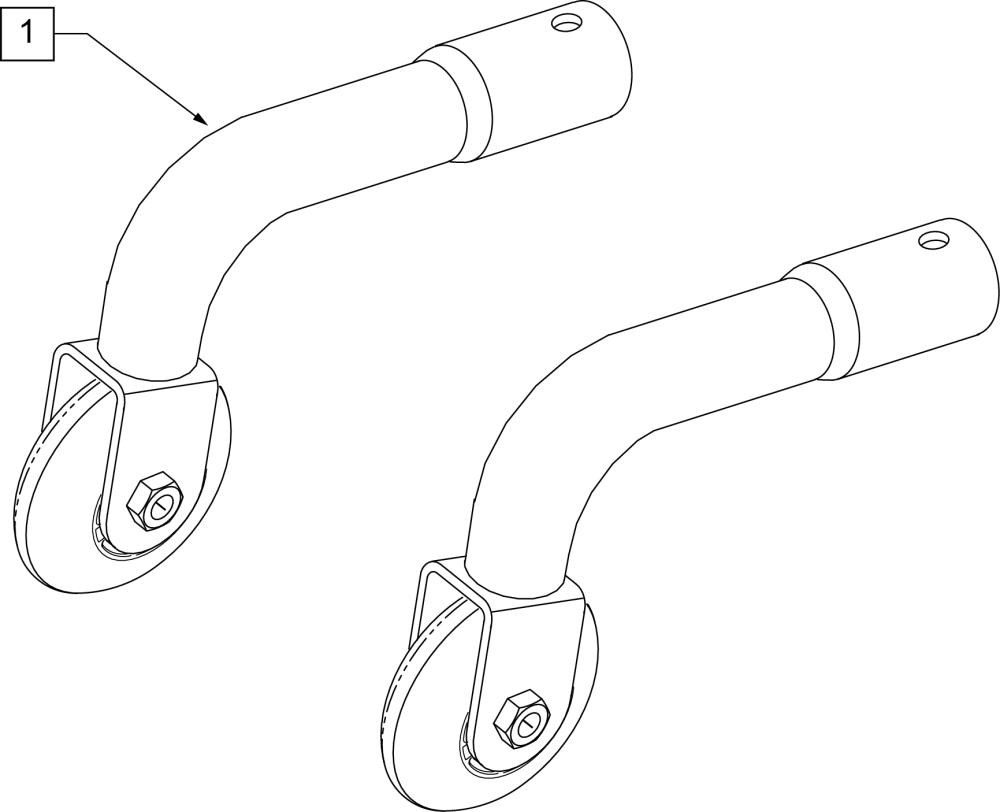 Standard Rear Anti Tip (1000,2000,2000hd,3000) parts diagram