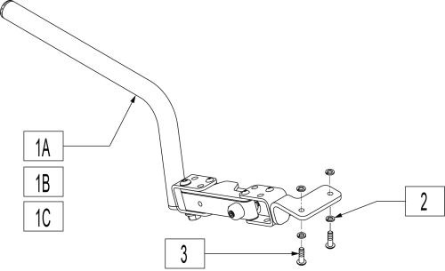 Joystick Arm Swing Away Round Tube parts diagram