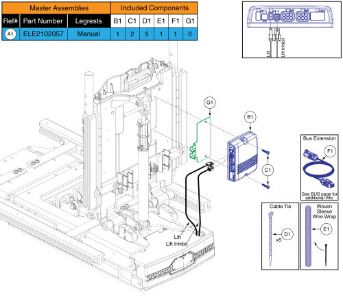 Ql3 Am1, Tb3 Lift (r44 Rival) parts diagram