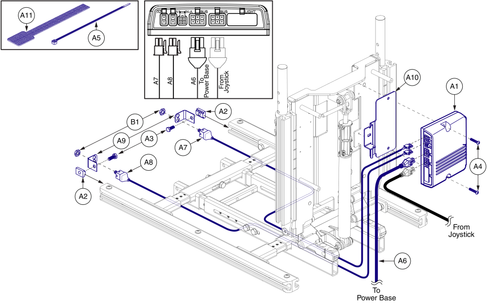 Static Seat, Ind. Legs - Am2, Wiring, And Hardware, Tb3 / Ne+ parts diagram