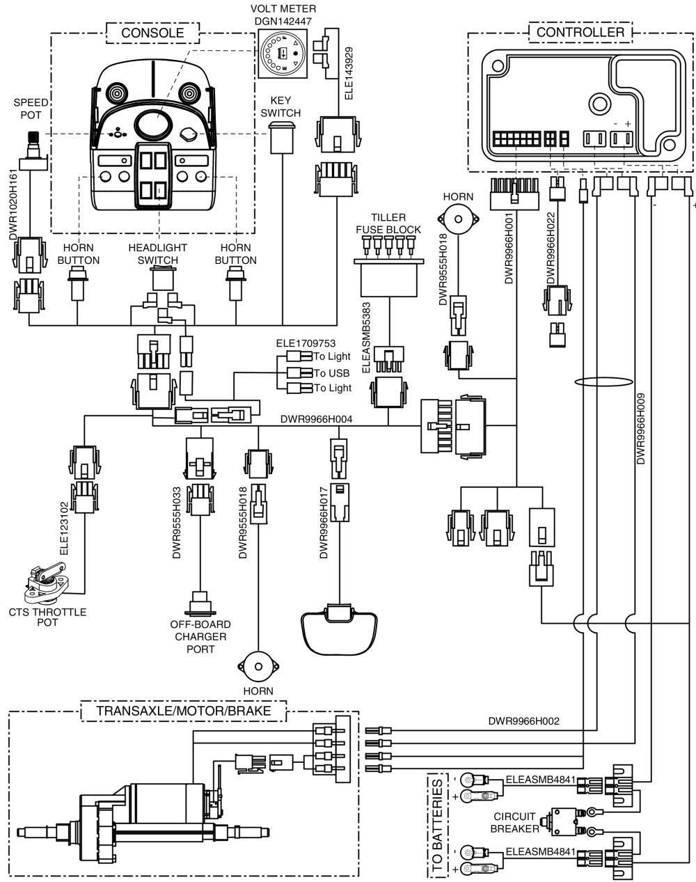 3 & 4 Wheel, Electrical System Diagram, Victory 10.2 parts diagram