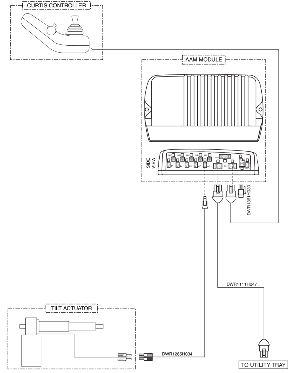 Q-logic, Tilt Thru Joystick, Electrical System Diagram parts diagram