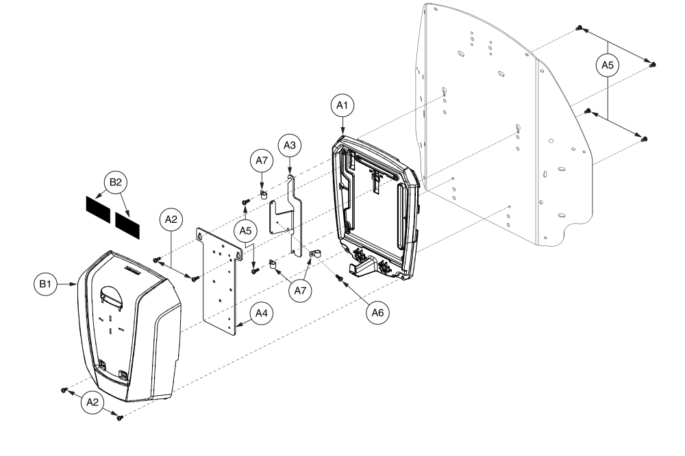 Electronics Box Assembly, Tru-comfort V2 Back parts diagram