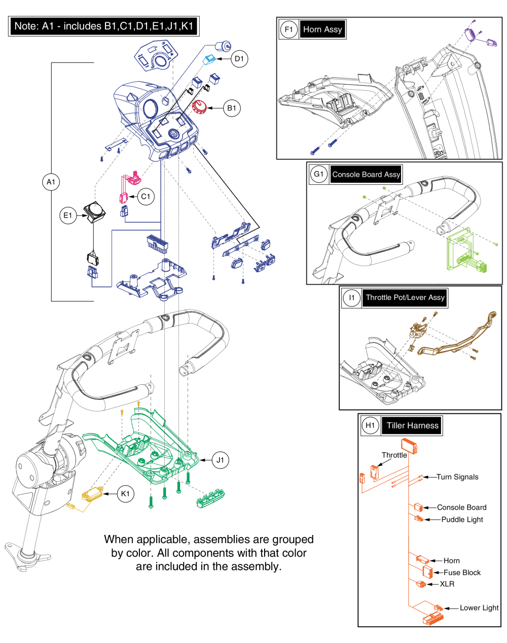 Console Electronics Assy, Victory Lx parts diagram