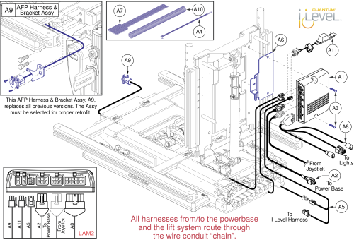 Lights Thru Lam2, Lift W/ Afp, Ne+ - Reac Lift/i-level (stretto Rear Door Lights) parts diagram