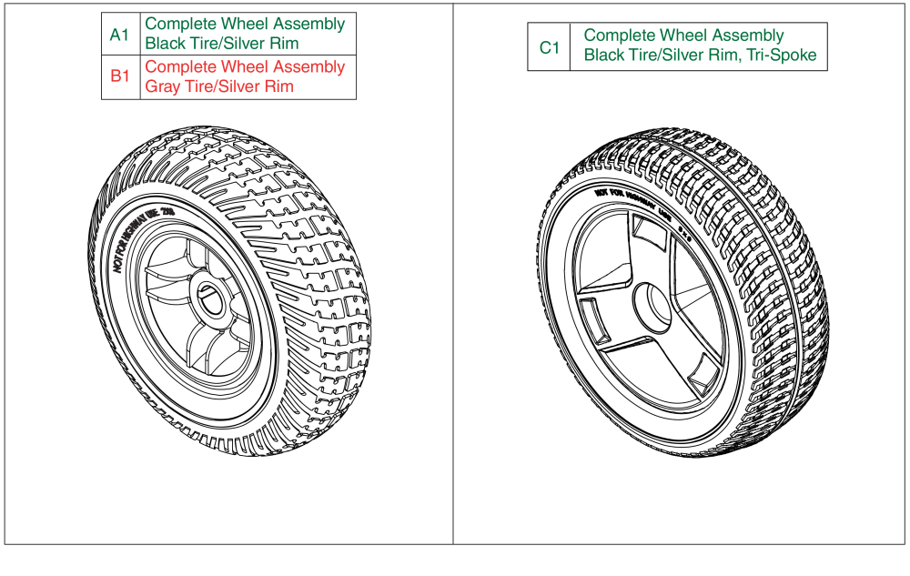 Rear Wheels, Gogo Elite Traveller Plus parts diagram