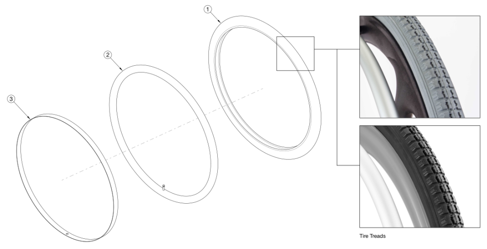 Clik Tires - Pneumatic parts diagram