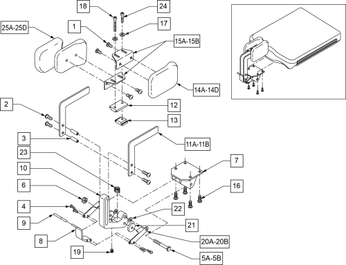 Standard Hip Abductors parts diagram