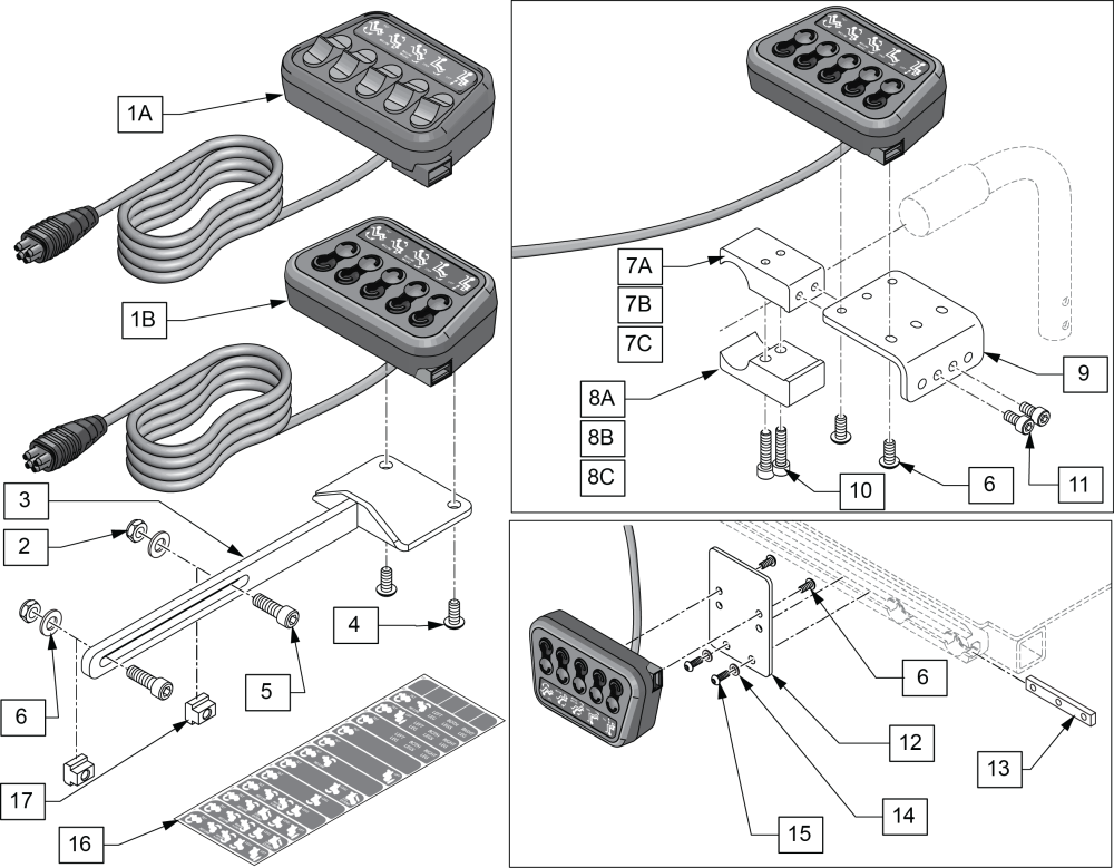 Ctrl+5 Toggle & Flat Switch Box parts diagram