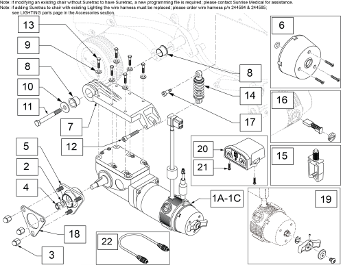 Suretrac Motors & Motor Mount Q700 M Prior To S/n Q7mp-083818 & Q7me-135860 parts diagram