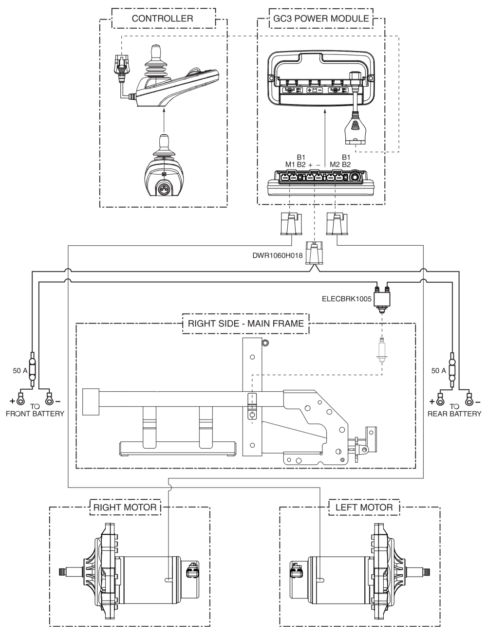 Jazzy Sport Electrical System Diagram parts diagram