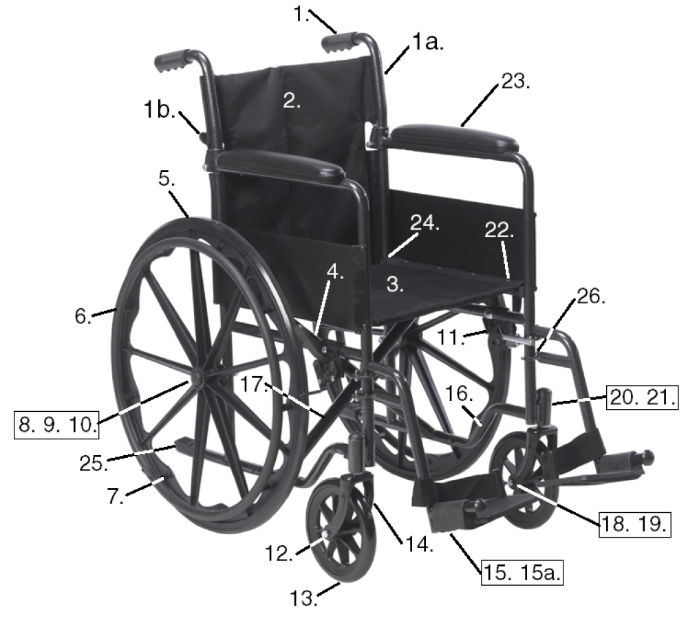 Silver Sport 1 Wheelchair Replacement Parts by Drive Medical - Quickie- Wheelchairs.com