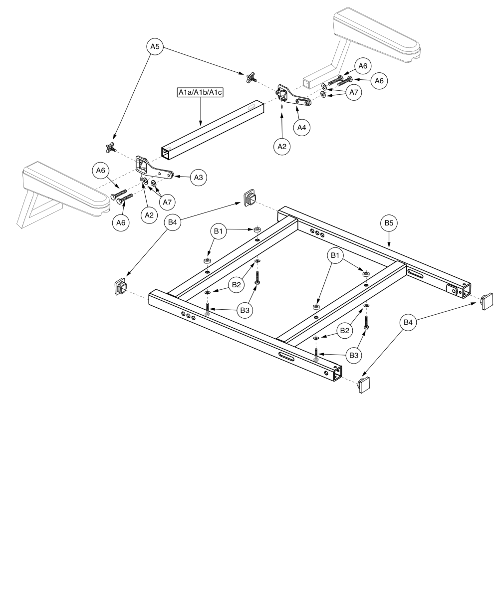 H - Frames - Square Frame, Blast - Blast Solid Seat 115 Ltd Rec Pin 16-20w parts diagram