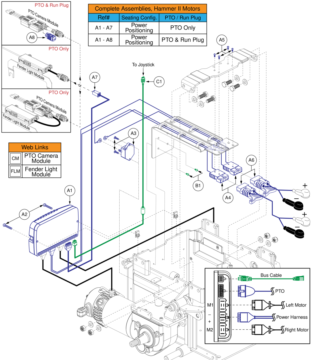 Ql2 Electronics, Power Positioning, Lighting Fenders / Pto Qbc, Q6 Edge Hd parts diagram