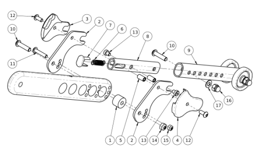 Flip For Leckey Rear Anti-tip parts diagram