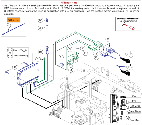 Q-logic 2 Electronics, Quantum Ready/tilt Thru Toggle, Q6 Edge 2.0 parts diagram