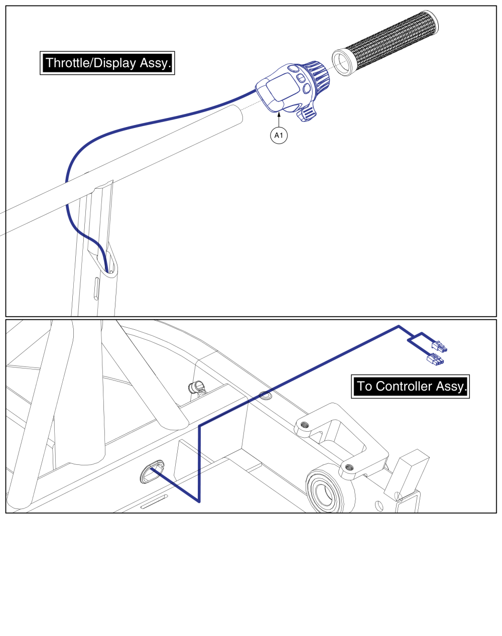 Display / Throttle - Iride (models Ending In 1501) parts diagram