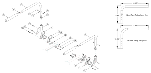 Ethos Swing Away Armrest parts diagram