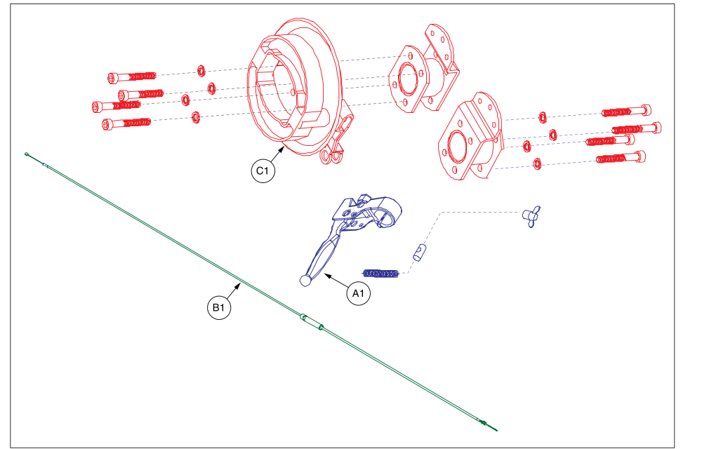 Hand Brake Assy, Baja® Raptor 2 parts diagram