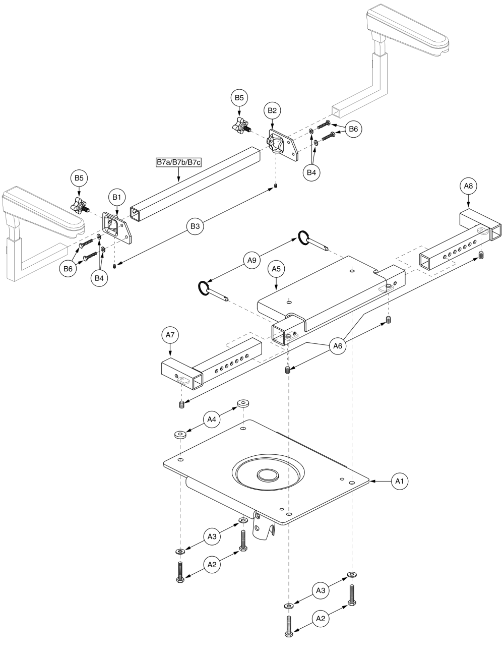 Jazzy Select - Select Pinchless Solid Seat 16-20 Without Charger Bag parts diagram