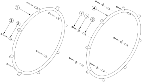 Catalyst E Handrims - Projection parts diagram