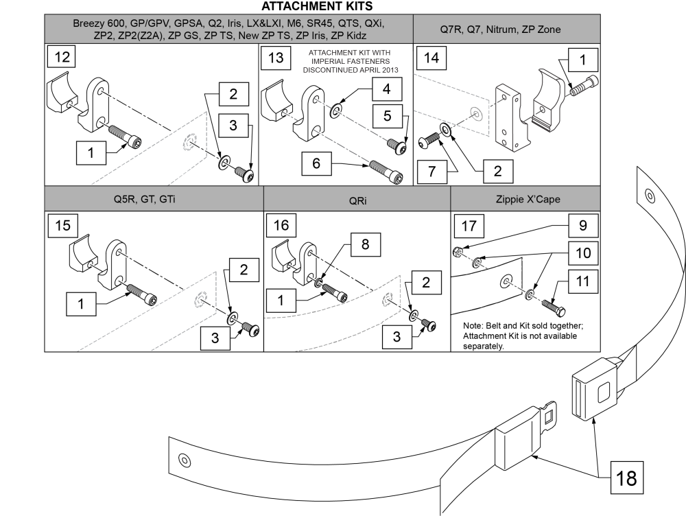 Breezy 600 Replacement Parts by Quickie