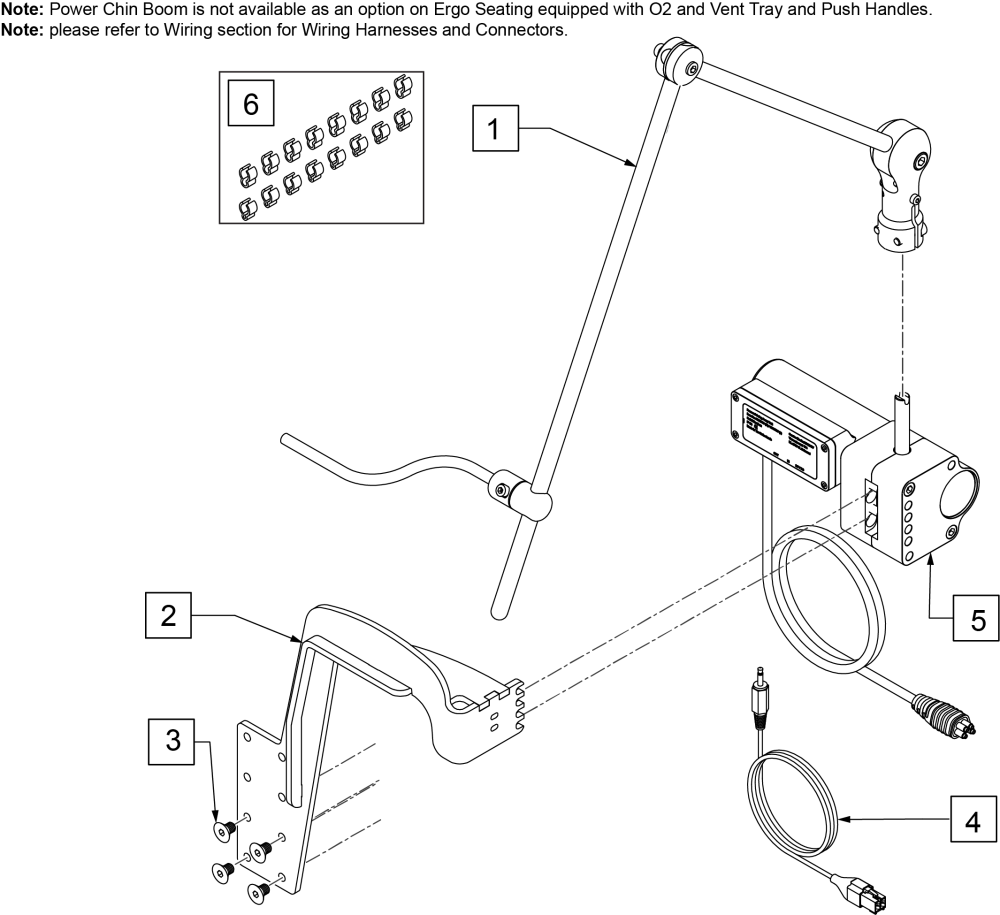 Link-it To Power Chin Boom For Pro parts diagram