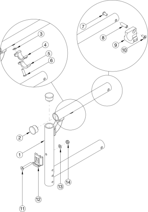 Catalyst Heavy Duty Swing Away Front Frame parts diagram