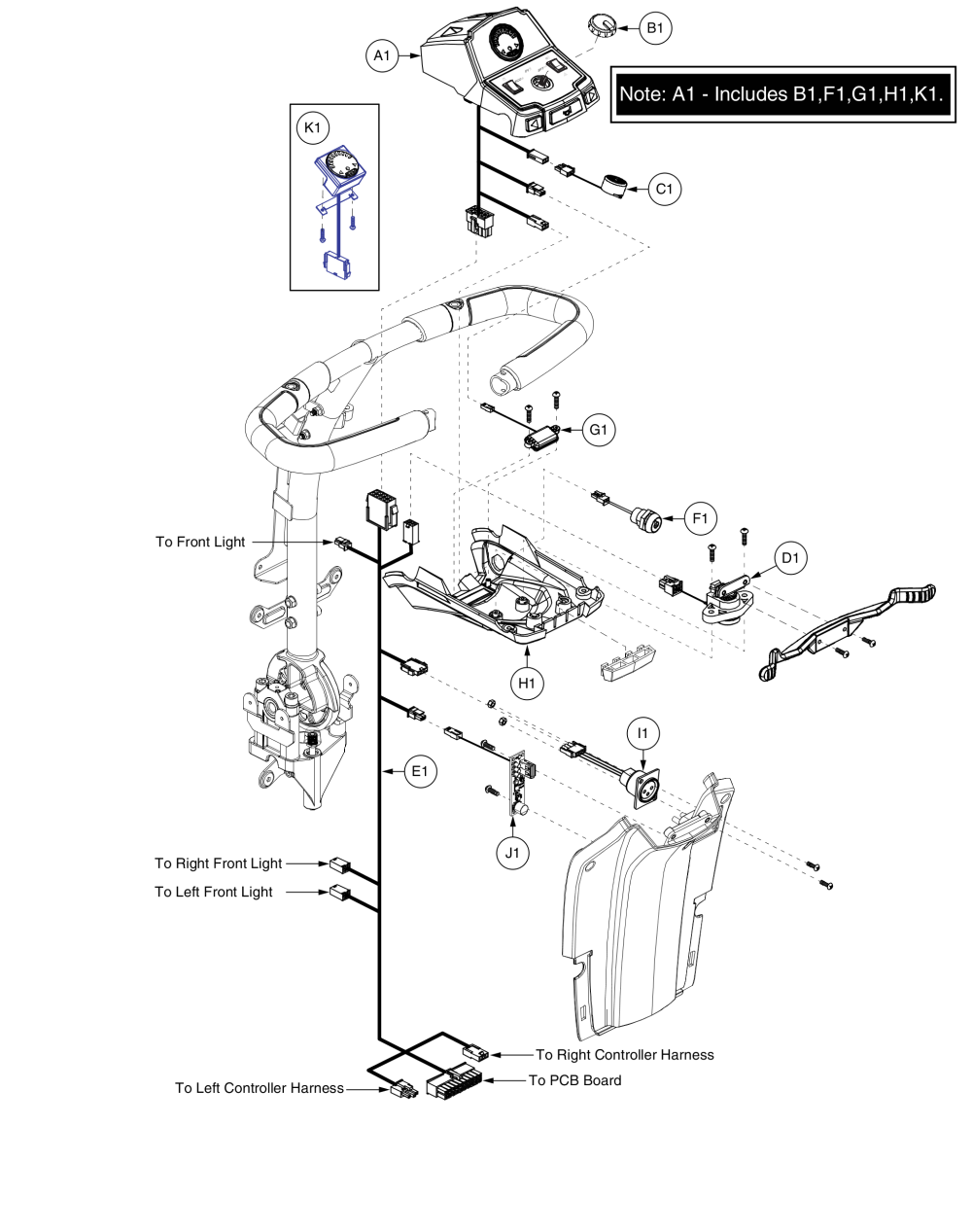 Console Assy parts diagram