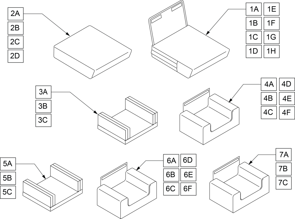 Seating Cushions parts diagram
